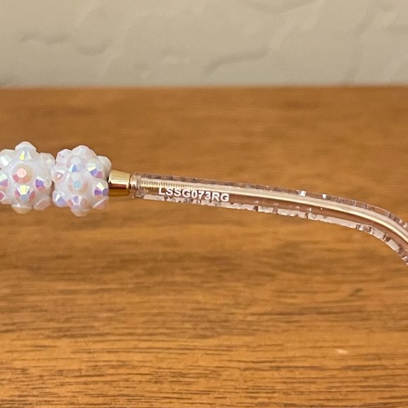 New Lele Sadoughi Sunglasses Rose Glitter Chelsea Cat-Eye NWT with Pouch - Picture 13 of 15